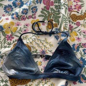 CHANEL Gradient Blue Bikini Top